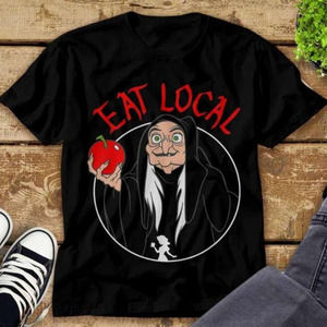 Disney Snow White Evil Queen Apple Eat Local Unisex Tee Shirt